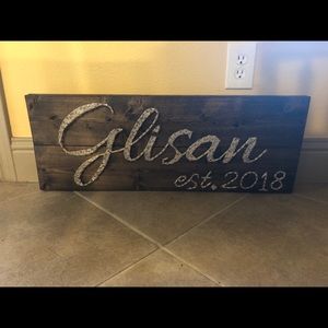 last name string art board